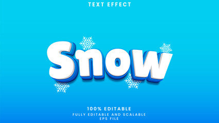 Snow editable text effect	