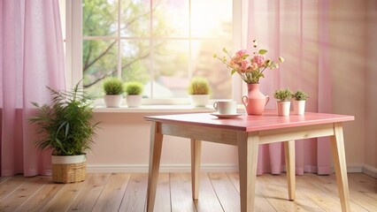 Soft pink wood and gentle lighting combine to create a warm and inviting atmosphere, perfect for relaxing and