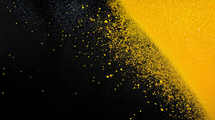 Yellow and black glitter particle background texture poster. Mother's Day, Valentine's Day, Birthday, Merry Christmas, Wedding Card etc. Bright Background Banner.