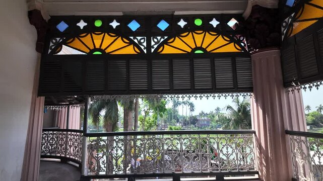 Puthia Rajbari palace terrace, Rajshahi Division, Puthia, Bangladesh