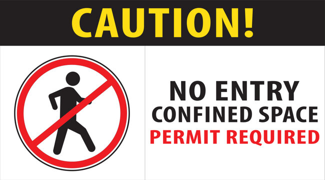 No entry permit required sign vector.eps