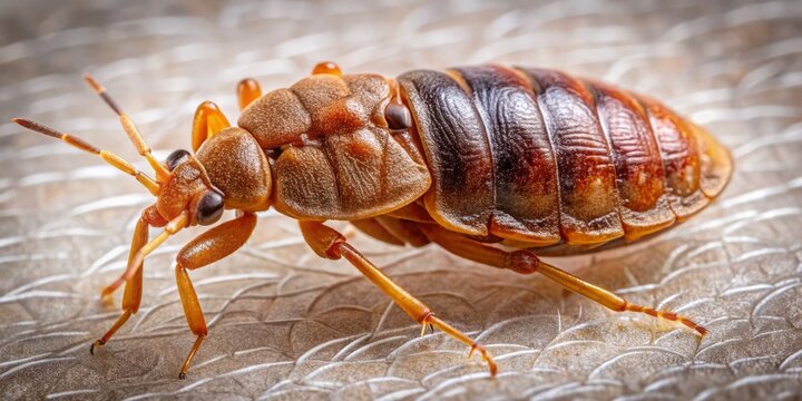 The tiny bug lies still, its six legs curled under its body like a child's toy, its exoskeleton