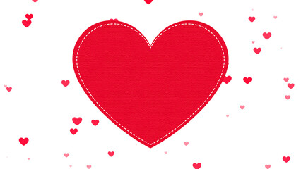 heart shape frame on transparent background with flying hearts , valentine and marriage and anniversary love isolated design element