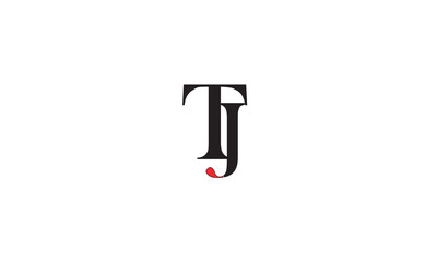 TJ, JT, J, T Abstract Letters Logo Monogram	