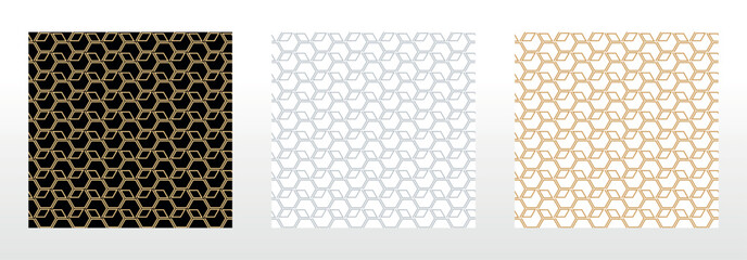 Set of abstract geometric patterns. Seamless vector backgrounds. Colored ornaments Graphic modern patterns Simple lattice graphic design