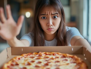 Surprised Reaction to Pizza