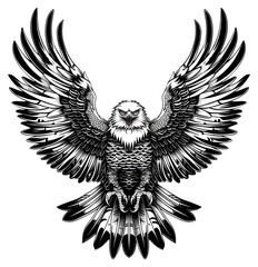 Obraz premium PNG Eagle vulture emblem symbol.