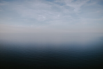 clouds over water