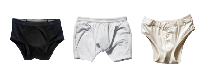 Men's classic briefson isolated transparent background