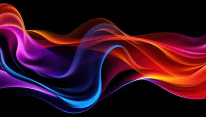 vibrant colorful smokes wave background