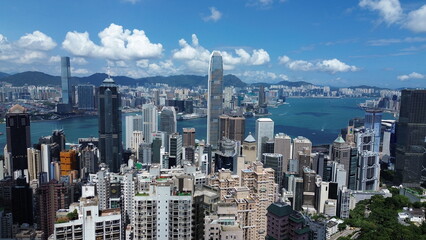 Drone view of Hong kong