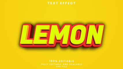 Lemon editable text effect	