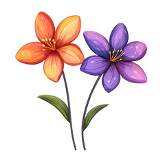 Obraz premium Spring Flower Illustration on transparent background, generated ai