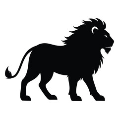 Lion animal silhouette vector isolated on a white background