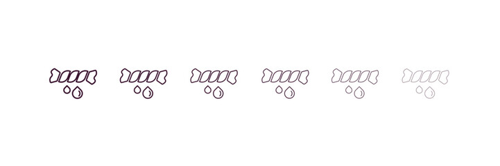 squeeze outline icon. Linear vector from cleaning concept. 6 different line style squeeze icon included thin, light, regular, medium, bold, black