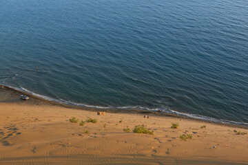 The very beautiful beach in Albania with sand dunes on the coast of the Adriatic Sea. Rana e Hedhun a nice spot Sand-Dune. 
