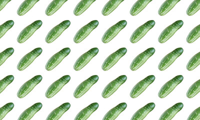 Padrão com legume pepino verde, fundo transparente, png.