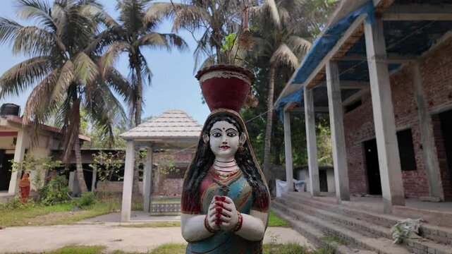 Statue in a hindu temple, Manda, Bangladesh