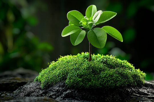 Visualization of the carbon dioxide-oxygen cycle in plants, realistic, photosynthesis, cellular respiration, gas exchange, stomata, oxygen production, carbon sequestration,
