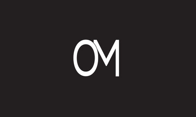 OM, MO, M, O Abstract Letters Logo Monogram	