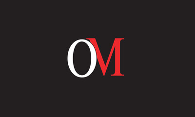 OM, MO, M, O Abstract Letters Logo Monogram	