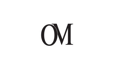 OM, MO, M, O Abstract Letters Logo Monogram	