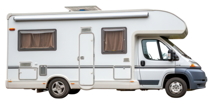 PNG Camping-car blanc vehicle van white background. AI generated Image by rawpixel.
