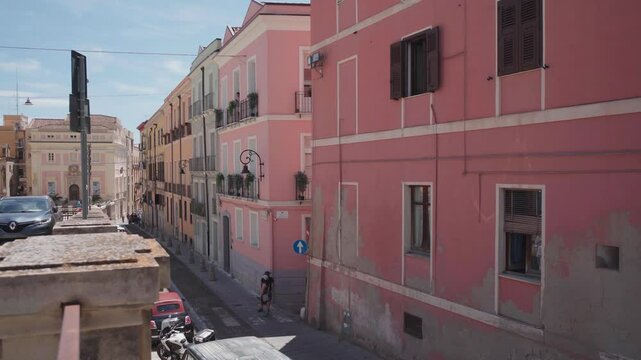 CAGLIARI, SARDINIA, ITALY - JULY 2 2024 street in city center