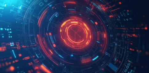 Fototapeta premium Abstract Digital Clock Interface