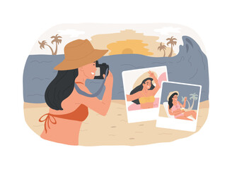 Lifestyle photographer isolated cartoon vector illustrations.