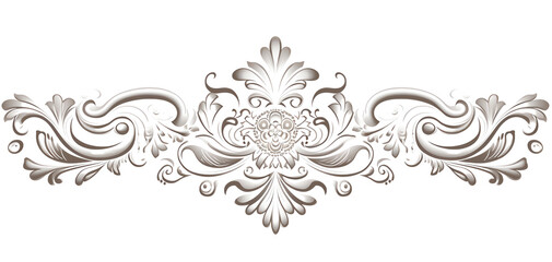 Elegant decorative floral pattern in silver tones, perfect for adding a touch of sophistication to design projects.