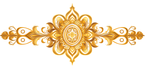 Elegant golden ornamental design suitable for luxury branding, invitations, or decorative elements in various projects.