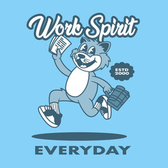 Cartoon character vector vintage retro