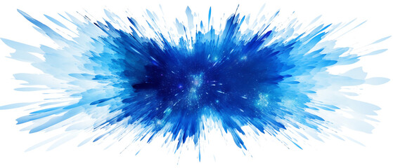 An abstract splash of blue paint, creating a vibrant and energetic visual with a cosmic feel, perfect for backgrounds and designs.