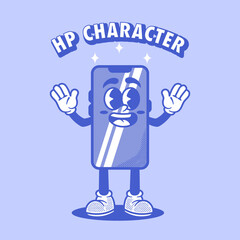 Cartoon character vector vintage retro