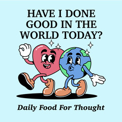 Cartoon character vector vintage retro