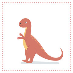Cartoon illustration of a cute dinosaur with spikes, perfect for children's projects