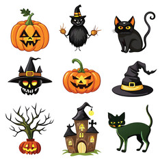 Obraz premium Hand-drawn Halloween elements