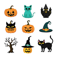 Fototapeta premium Hand-drawn Halloween elements