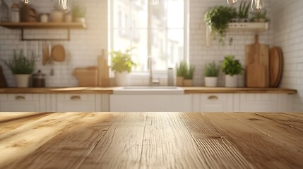 blank table with modern living room