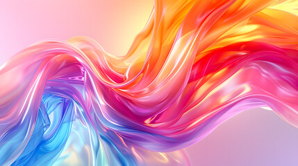 Abstract background. Colorful twisted shapes in motion, Digital art for poster, flyer, banner background  