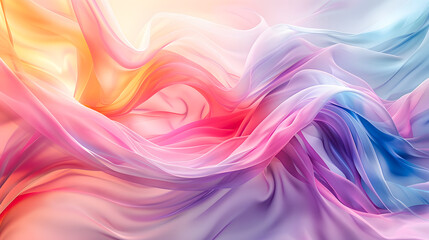 Fototapeta premium Abstract background. Colorful twisted shapes in motion, Digital art for poster, flyer, banner background 