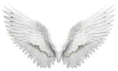 Obraz premium PNG White angel bird wing.