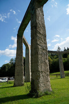 Concrete structure called "Mucholapka" (fly catcher) built by Nazi Germany in Ludwikowice Klodzkie, Poland