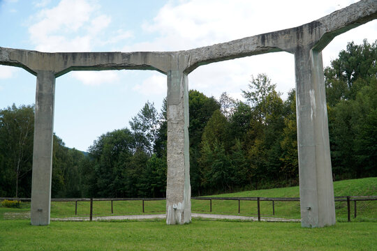 Concrete structure called "Mucholapka" (fly catcher) built by Nazi Germany in Ludwikowice Klodzkie, Poland