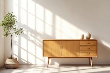 Elegant teak wood sideboard