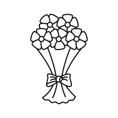 A beautiful bouquet of flowers for the wedding ceremony