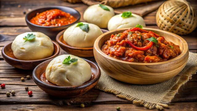 Fermented dough delicacy, typically consumed in Ghana and other West African countries