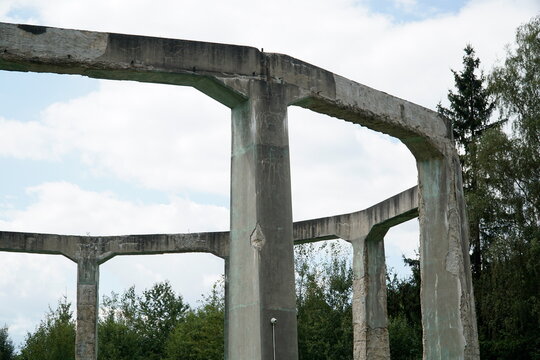 Concrete structure called "Mucholapka" (fly catcher) built by Nazi Germany in Ludwikowice Klodzkie, Poland