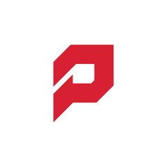 Geometric Letter P Logo design vector template